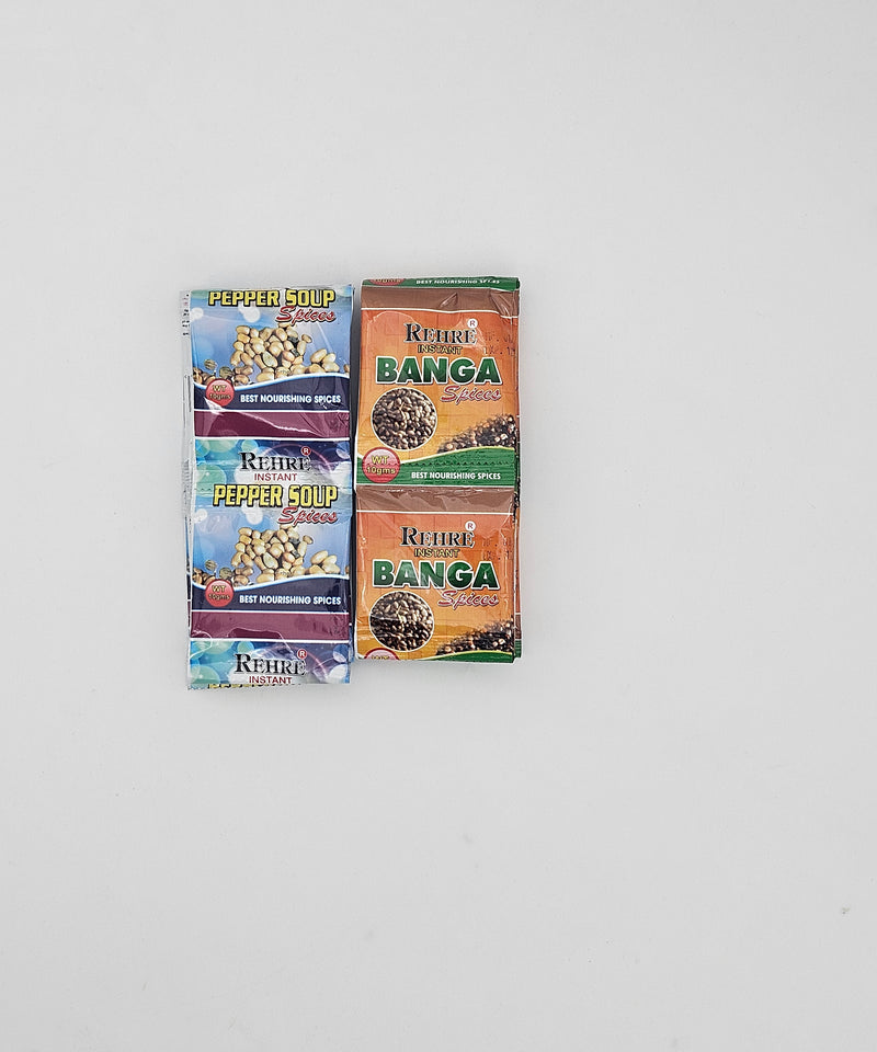 Banga Soup & Pepper Soup Instant Seasoning Bundle 12 Count