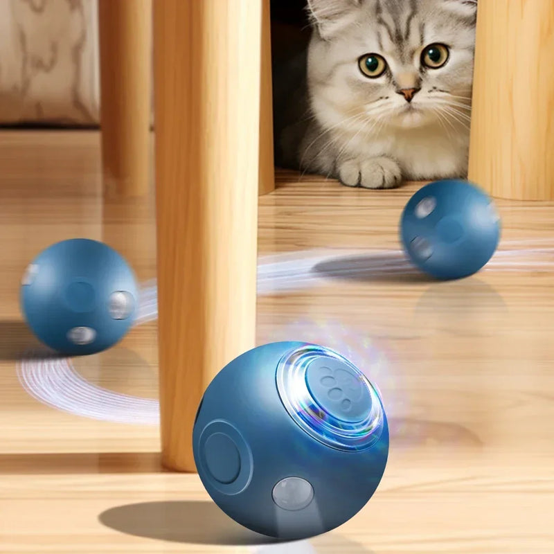 Cat Interactive Ball Smart Cat Toys Electronic Interactive Cat Toy Indoor Automatic Rolling Magic Ball Game Accessories