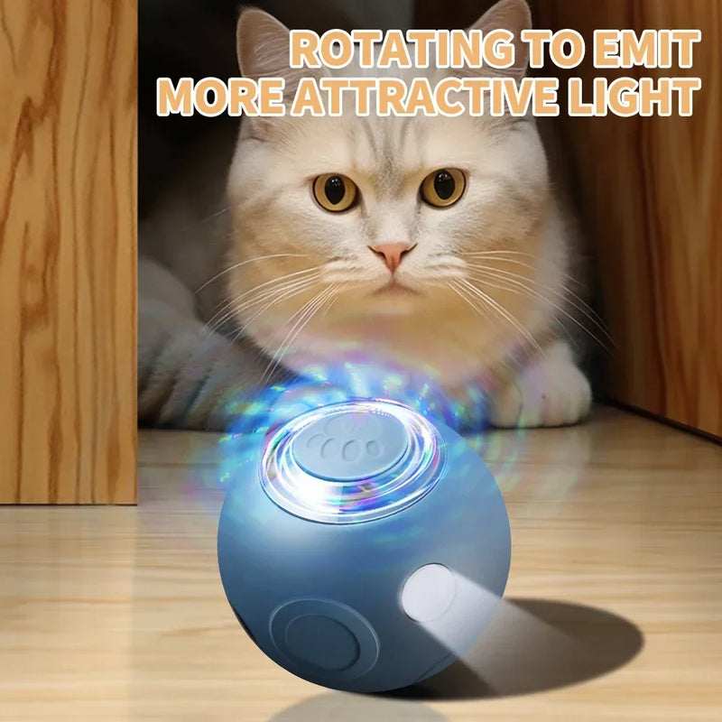 Cat Interactive Ball Smart Cat Toys Electronic Interactive Cat Toy Indoor Automatic Rolling Magic Ball Game Accessories