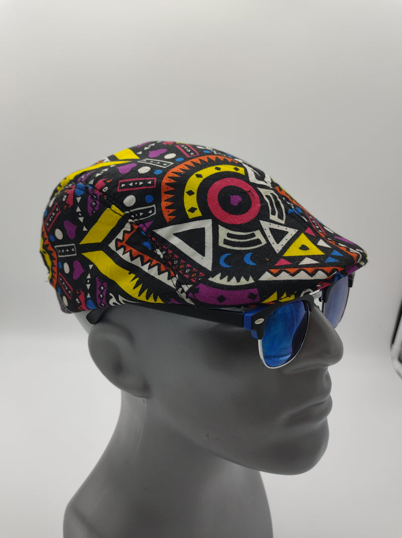 Kids Unisex   African  Print Ankara Flat Hat  / Cap