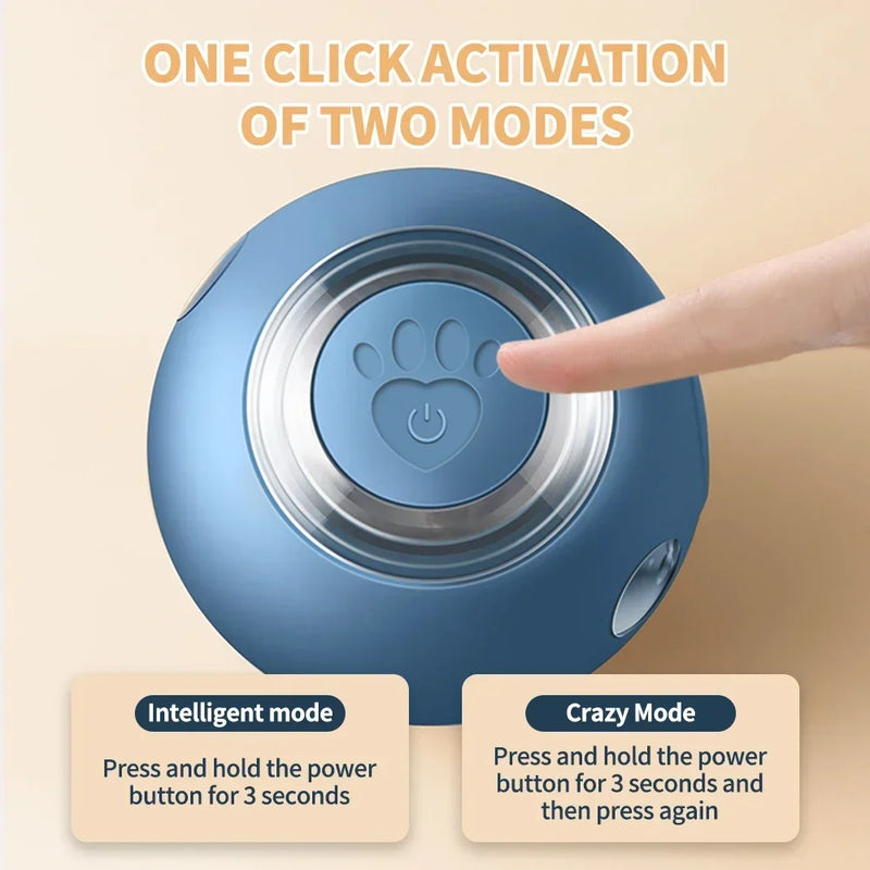 Cat Interactive Ball Smart Cat Toys Electronic Interactive Cat Toy Indoor Automatic Rolling Magic Ball Game Accessories