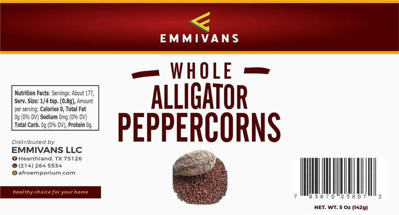 Emmivans Whole Alligator Peppercorn Pepper & Peppercorn 5oz - Afroemporium 