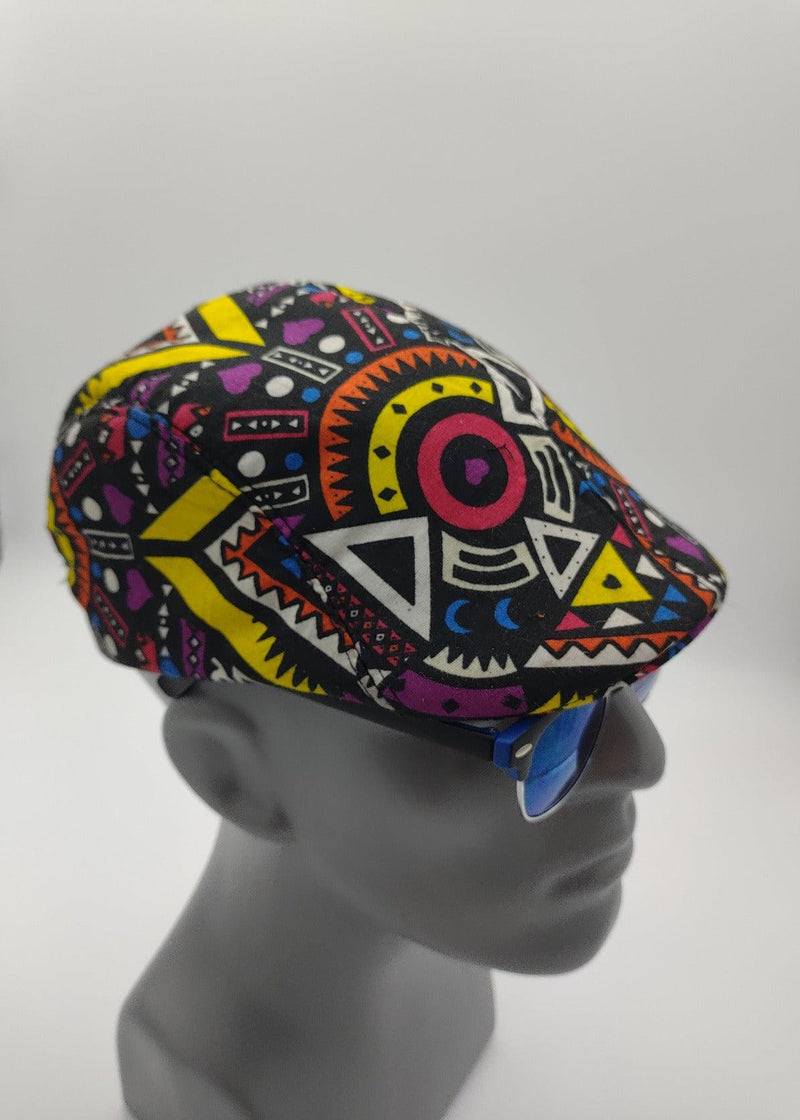 Kids Unisex African Print Ankara Flat Hat / Cap - Afroemporium 