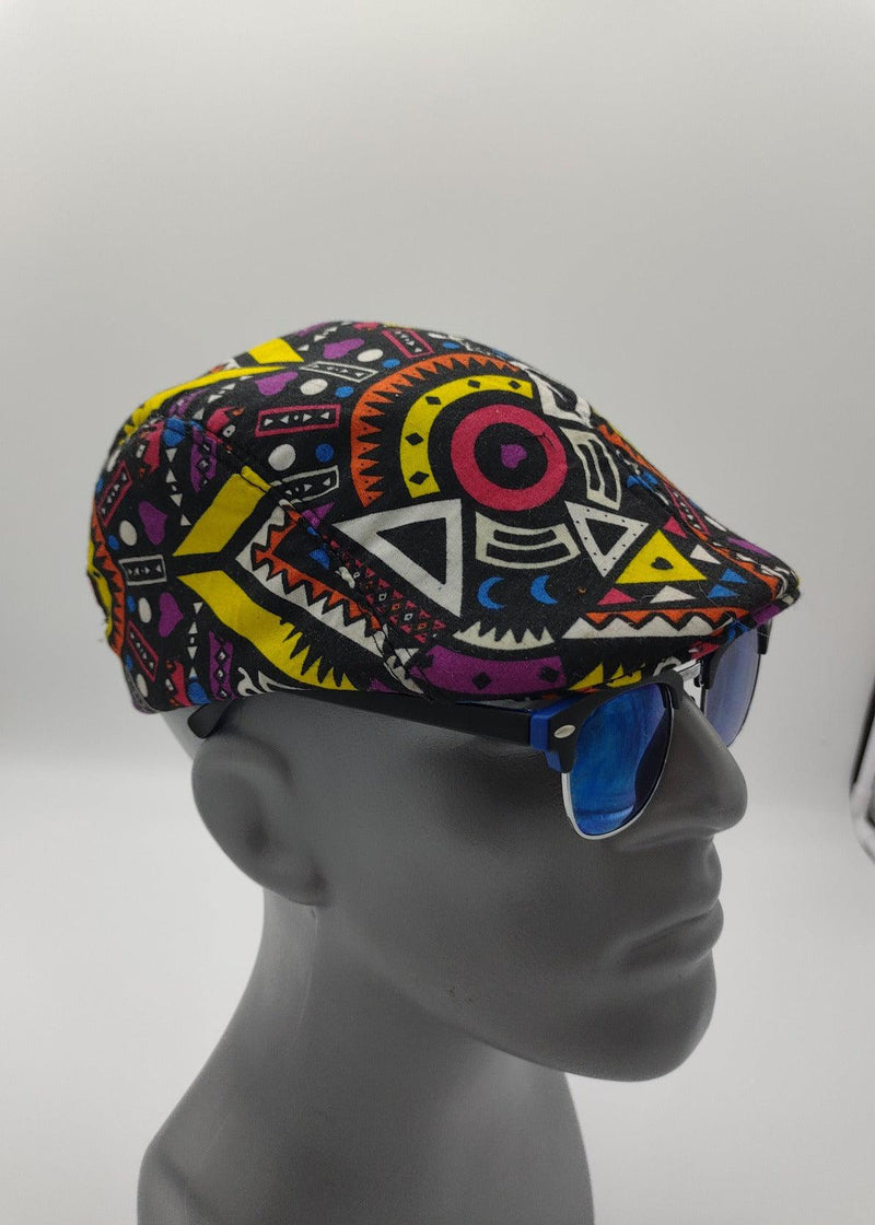 Kids Unisex African Print Ankara Flat Hat / Cap - Afroemporium 