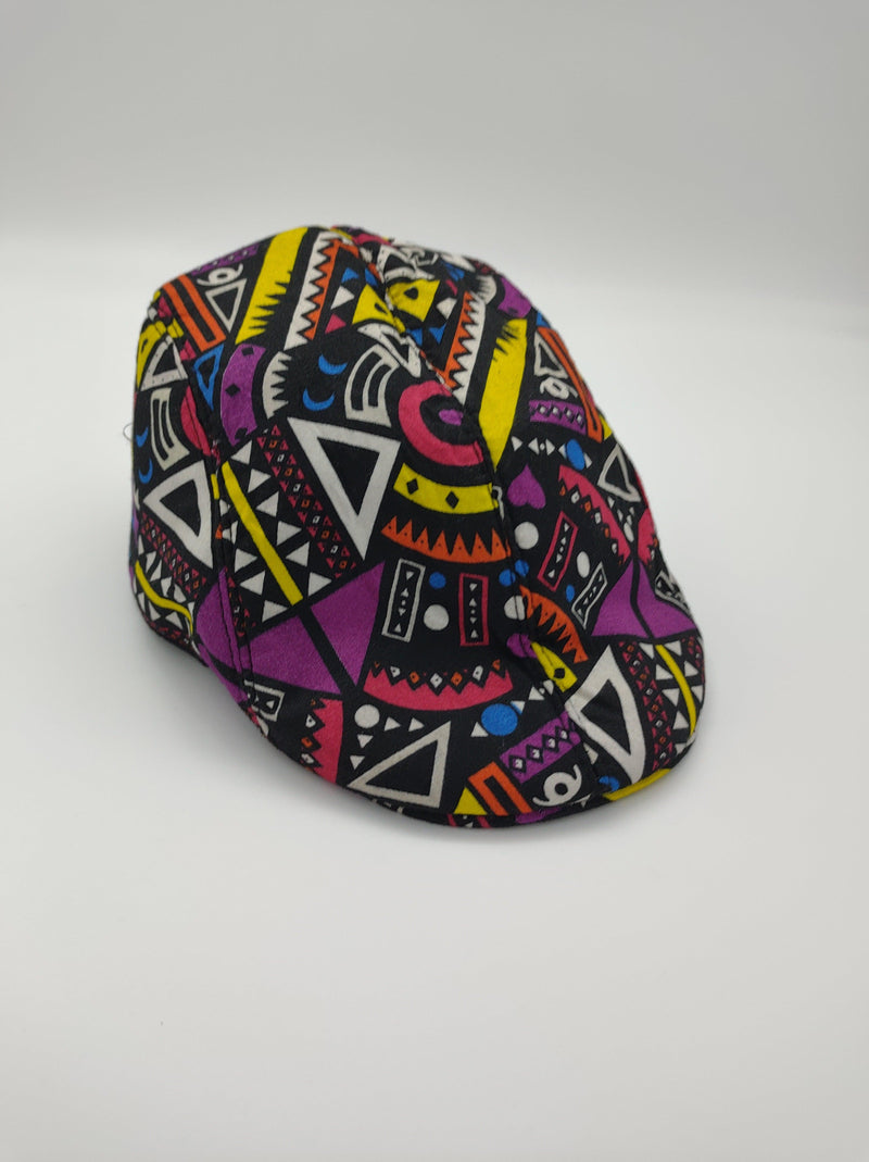 Kids Unisex African Print Ankara Flat Hat / Cap - Afroemporium 