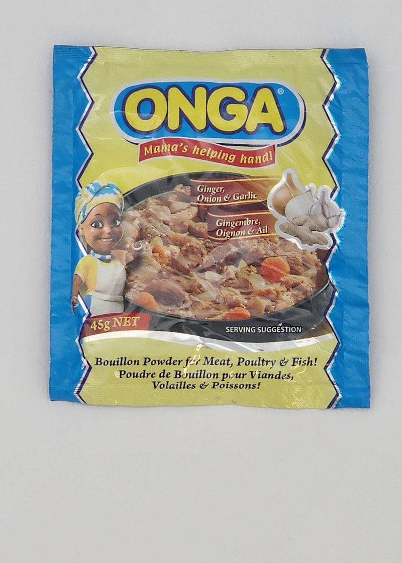 Onga Ginger ,Onion & Garlic Seasoning Bouillon Powder,45gX2 - Afroemporium 