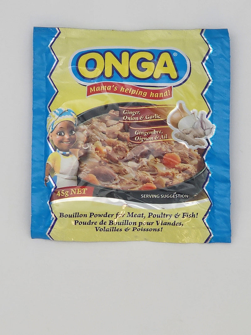 Onga Ginger ,Onion & Garlic Seasoning Bouillon Powder,45gX2 - Afroemporium 