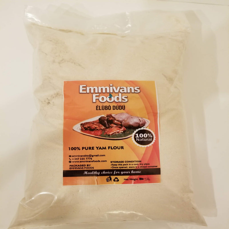 Elubo Dudu Amala  100%  Yam Flour,4lb