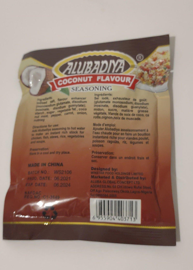 Alubadiya Coconut Flavor Seasoning Pack of 10 - Afroemporium 