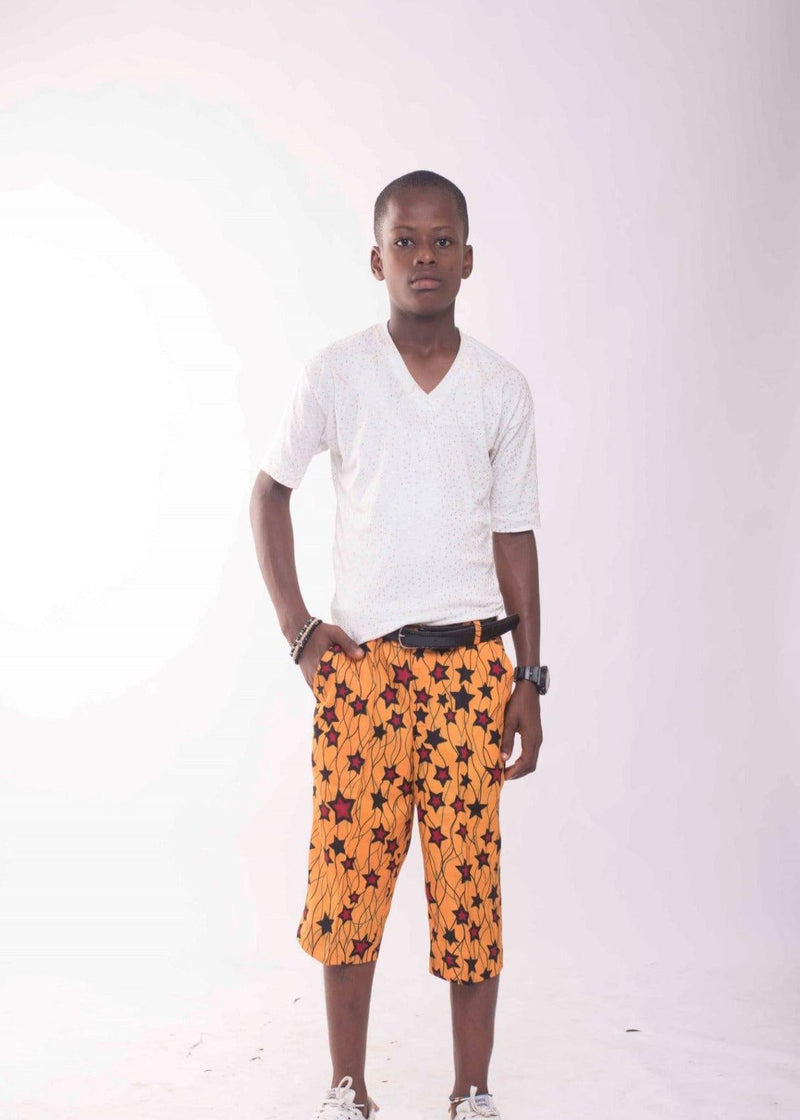 Boys African Traditional Ankara Print Short - Afroemporium 