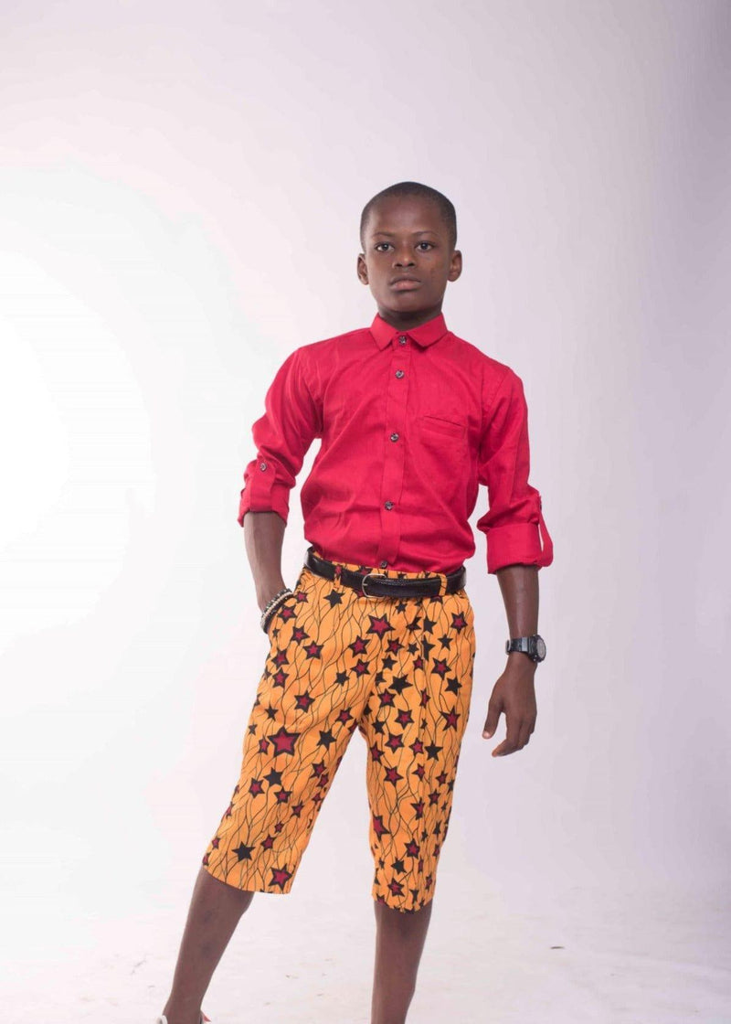 Boys African Traditional Ankara Print Short - Afroemporium 