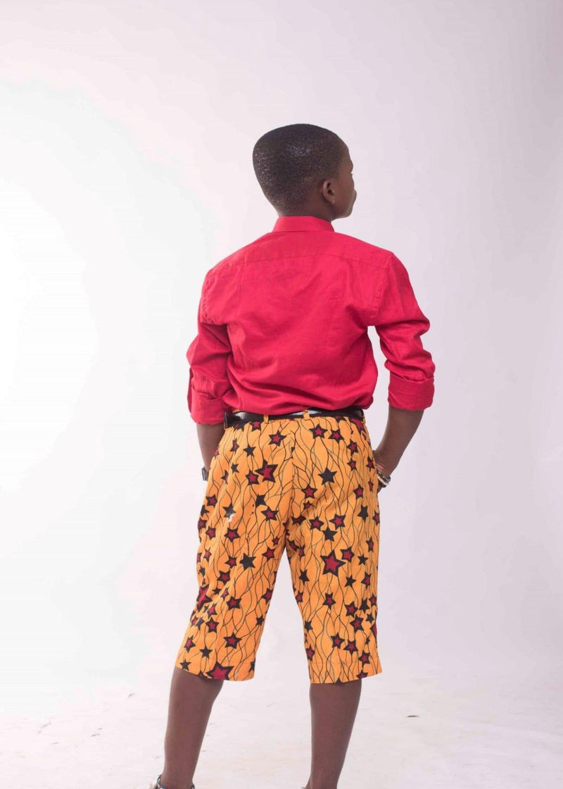 Boys African Traditional Ankara Print Short - Afroemporium 