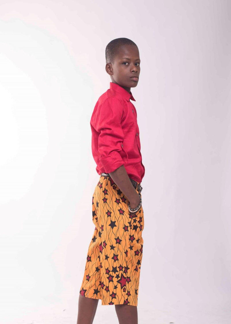 Boys African Traditional Ankara Print Short - Afroemporium 