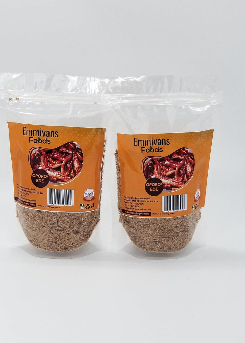 Ground Wild Caught Dried Premium Quality Prawns - Nigerian Red Shrimps Powder - Natural Seafood Shrimp For Seasoning ,8oz 200g - Afroemporium 