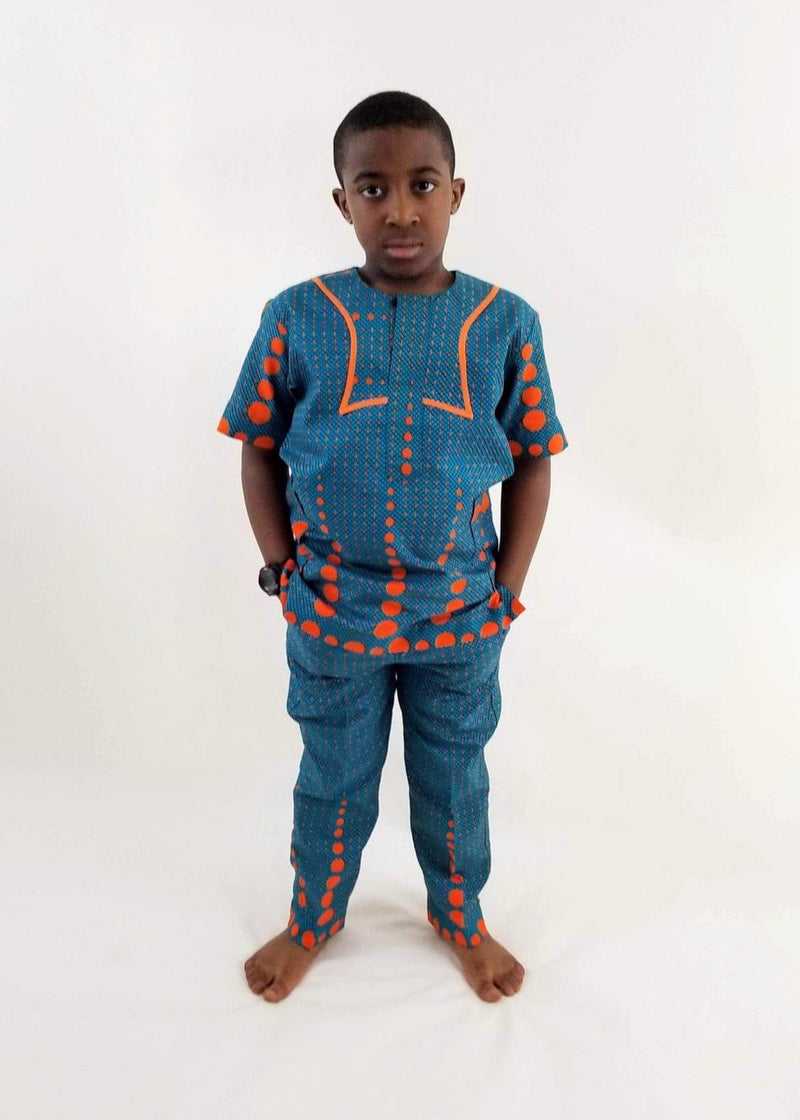 Eva Boys African outfit Short Sleeve Set - Afroemporium 