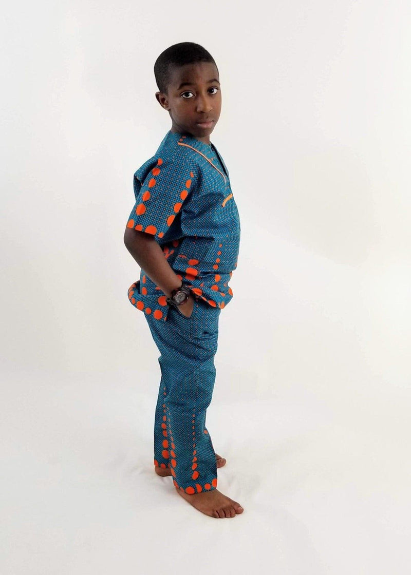 Eva Boys African outfit Short Sleeve Set - Afroemporium 