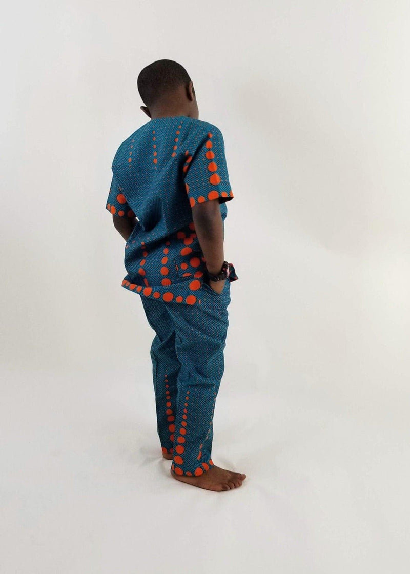 Eva Boys African outfit Short Sleeve Set - Afroemporium 