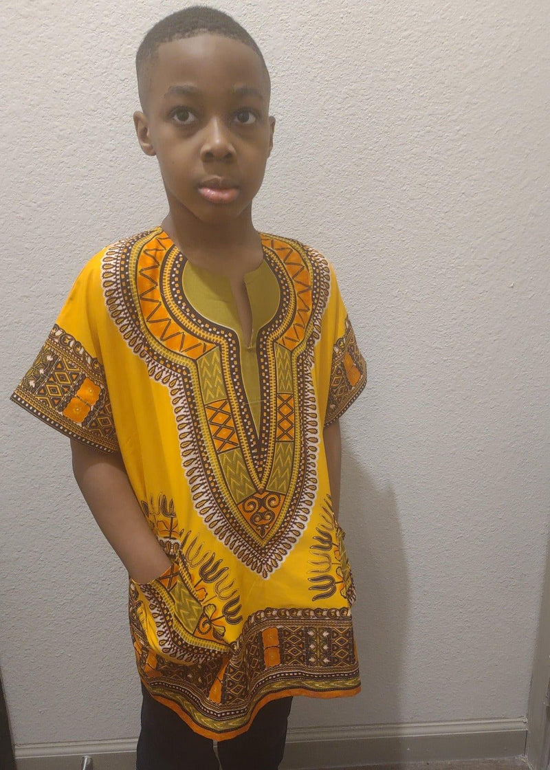 Kids African Traditional Unisex Dashiki Top - Afroemporium 