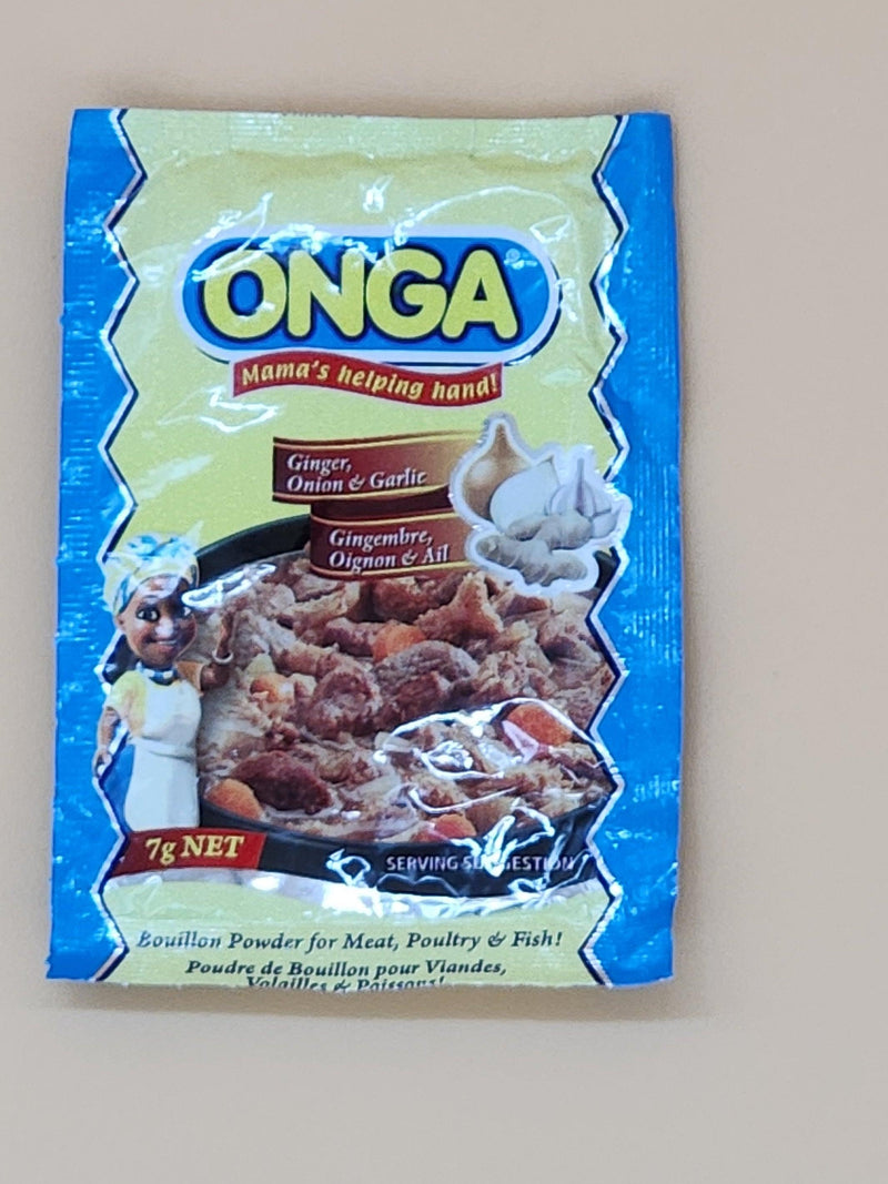 Onga Ginger ,Onion & Garlic Seasoning Bouillon Powder,7g X 12 - Afroemporium 